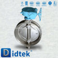 Didtek Triple Offset Stainless Steel Blow-out Proof Shaft Wafer Type Butterfly Valve